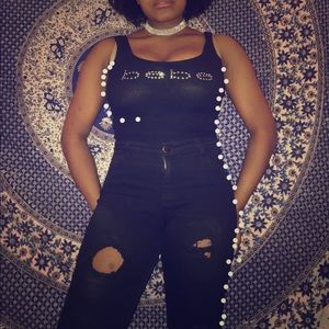 Black Holo bebe Tank Top 🎱